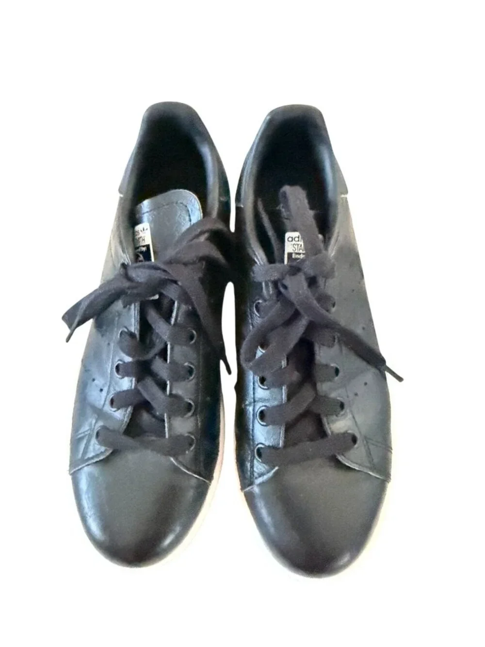 ADIDAS Women's Stan Smith Black Leather Sneakers Size 6